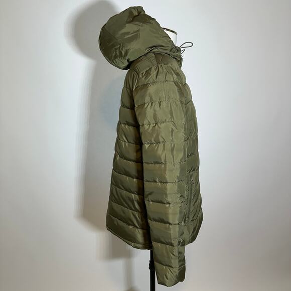 Roxy Army Green Rock Peak Hooded Puffer Jacket Winter Coat Womens Size Medium M - Picture 2 of 12